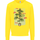 Weed Plant Cannabis Bud Drugs Marijuana Kids Sweatshirt Jumper Yellow