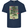 Weed Plant Cannabis Bud Drugs Marijuana Kids T-Shirt Childrens Navy Blue