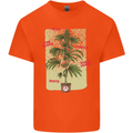 Weed Plant Cannabis Bud Drugs Marijuana Kids T-Shirt Childrens Orange