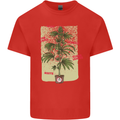 Weed Plant Cannabis Bud Drugs Marijuana Kids T-Shirt Childrens Red