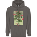 Weed Plant Cannabis Bud Drugs Marijuana Mens 80% Cotton Hoodie Charcoal
