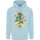 Weed Plant Cannabis Bud Drugs Marijuana Mens 80% Cotton Hoodie Light Blue