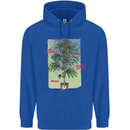 Weed Plant Cannabis Bud Drugs Marijuana Mens 80% Cotton Hoodie Royal Blue