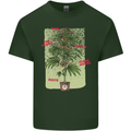 Weed Plant Cannabis Bud Drugs Marijuana Mens Cotton T-Shirt Tee Top Forest Green