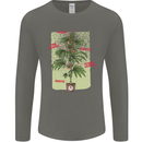 Weed Plant Cannabis Bud Drugs Marijuana Mens Long Sleeve T-Shirt Charcoal