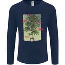 Weed Plant Cannabis Bud Drugs Marijuana Mens Long Sleeve T-Shirt Navy Blue