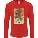 Weed Plant Cannabis Bud Drugs Marijuana Mens Long Sleeve T-Shirt Red