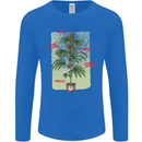 Weed Plant Cannabis Bud Drugs Marijuana Mens Long Sleeve T-Shirt Royal Blue