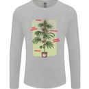 Weed Plant Cannabis Bud Drugs Marijuana Mens Long Sleeve T-Shirt Sports Grey