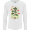 Weed Plant Cannabis Bud Drugs Marijuana Mens Long Sleeve T-Shirt White