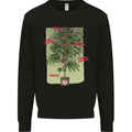 Weed Plant Cannabis Bud Drugs Marijuana Mens Sweatshirt Jumper Black