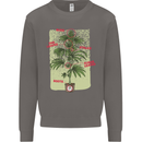 Weed Plant Cannabis Bud Drugs Marijuana Mens Sweatshirt Jumper Charcoal
