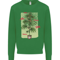 Weed Plant Cannabis Bud Drugs Marijuana Mens Sweatshirt Jumper Irish Green