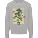 Weed Plant Cannabis Bud Drugs Marijuana Mens Sweatshirt Jumper Sports Grey