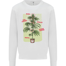 Weed Plant Cannabis Bud Drugs Marijuana Mens Sweatshirt Jumper White