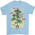 Weed Plant Cannabis Bud Drugs Marijuana Mens T-Shirt 100% Cotton Light Blue