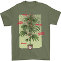 Weed Plant Cannabis Bud Drugs Marijuana Mens T-Shirt 100% Cotton Military Green