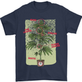 Weed Plant Cannabis Bud Drugs Marijuana Mens T-Shirt 100% Cotton Navy Blue