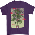 Weed Plant Cannabis Bud Drugs Marijuana Mens T-Shirt 100% Cotton Purple
