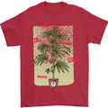 Weed Plant Cannabis Bud Drugs Marijuana Mens T-Shirt 100% Cotton Red
