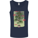 Weed Plant Cannabis Bud Drugs Marijuana Mens Vest Tank Top Navy Blue