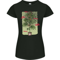 Weed Plant Cannabis Bud Drugs Marijuana Womens Petite Cut T-Shirt Black