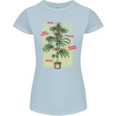 Weed Plant Cannabis Bud Drugs Marijuana Womens Petite Cut T-Shirt Light Blue