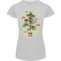 Weed Plant Cannabis Bud Drugs Marijuana Womens Petite Cut T-Shirt Sports Grey