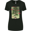 Weed Plant Cannabis Bud Drugs Marijuana Womens Wider Cut T-Shirt Black