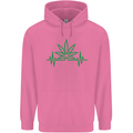 Weed Pulse Heart Cannabis Drugs ECG Childrens Kids Hoodie Azalea