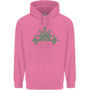 Weed Pulse Heart Cannabis Drugs ECG Childrens Kids Hoodie Azalea