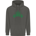 Weed Pulse Heart Cannabis Drugs ECG Childrens Kids Hoodie Storm Grey