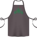 Weed Pulse Heart Cannabis Drugs ECG Cotton Apron 100% Organic Dark Grey