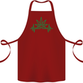Weed Pulse Heart Cannabis Drugs ECG Cotton Apron 100% Organic Maroon