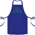 Weed Pulse Heart Cannabis Drugs ECG Cotton Apron 100% Organic Royal Blue