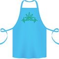 Weed Pulse Heart Cannabis Drugs ECG Cotton Apron 100% Organic Turquoise