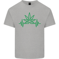 Weed Pulse Heart Cannabis Drugs ECG Kids T-Shirt Childrens Sports Grey