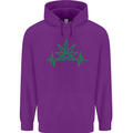 Weed Pulse Heart Cannabis Drugs ECG Mens 80% Cotton Hoodie Purple