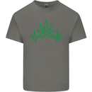 Weed Pulse Heart Cannabis Drugs ECG Mens Cotton T-Shirt Tee Top Charcoal
