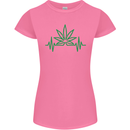 Weed Pulse Heart Cannabis Drugs ECG Womens Petite Cut T-Shirt Azalea