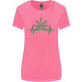Weed Pulse Heart Cannabis Drugs ECG Womens Wider Cut T-Shirt Azalea