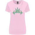 Weed Pulse Heart Cannabis Drugs ECG Womens Wider Cut T-Shirt Light Pink