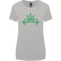 Weed Pulse Heart Cannabis Drugs ECG Womens Wider Cut T-Shirt Sports Grey