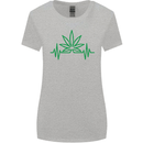 Weed Pulse Heart Cannabis Drugs ECG Womens Wider Cut T-Shirt Sports Grey