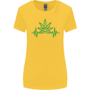 Weed Pulse Heart Cannabis Drugs ECG Womens Wider Cut T-Shirt Yellow