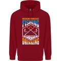 Weekend Fishing Funny Alcohol Beer Childrens Kids Hoodie Red