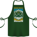Weekend Fishing Funny Alcohol Beer Cotton Apron 100% Organic Forest Green