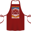Weekend Fishing Funny Alcohol Beer Cotton Apron 100% Organic Maroon