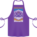 Weekend Fishing Funny Alcohol Beer Cotton Apron 100% Organic Purple