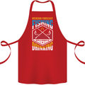 Weekend Fishing Funny Alcohol Beer Cotton Apron 100% Organic Red